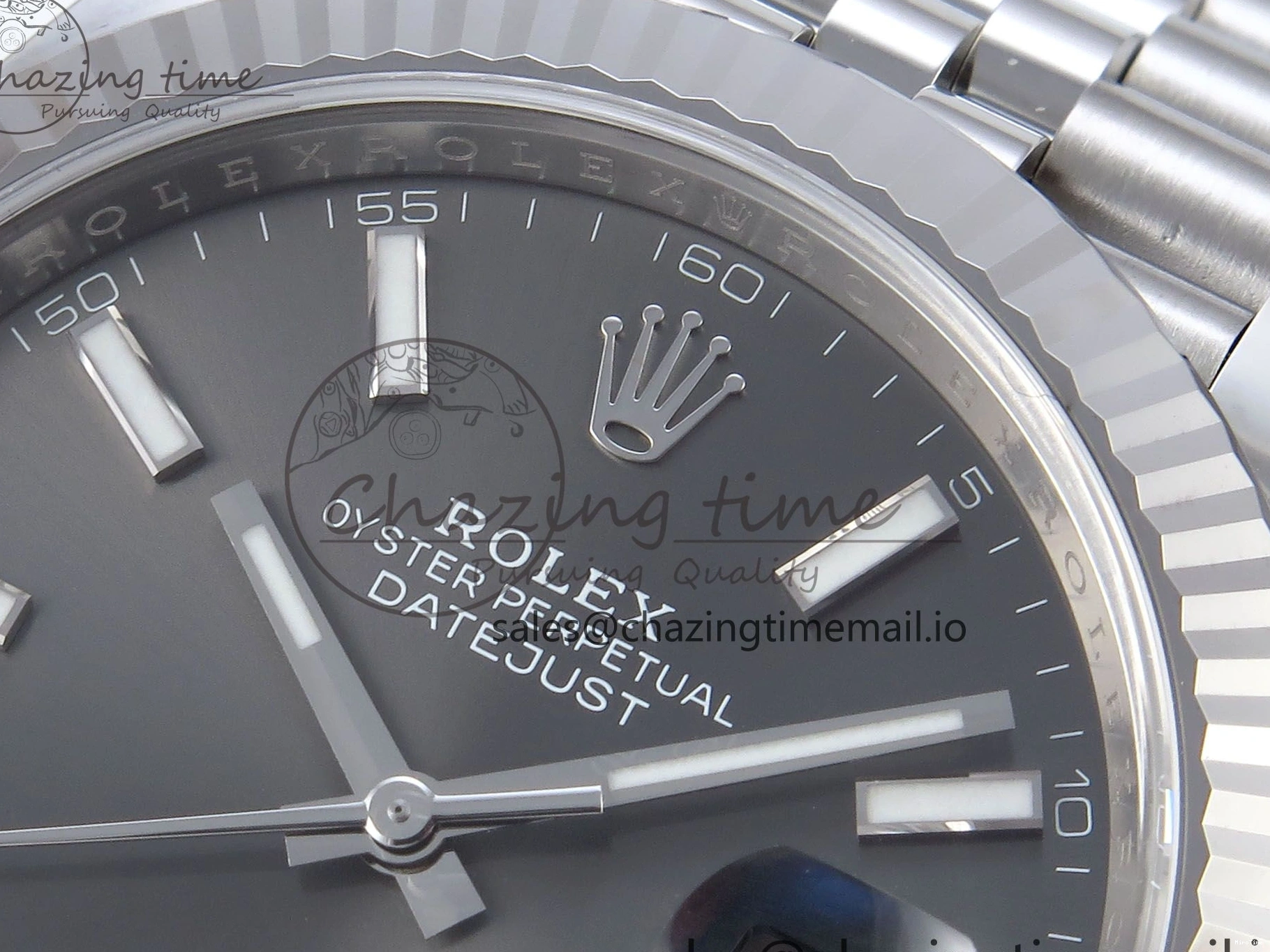 MiroTime 0320 DateJust 126334 41mm Clean 1:1 Best Edition 904L Steel Gray Stick Dial on Jubilee Bracelet VR TravelReady 895